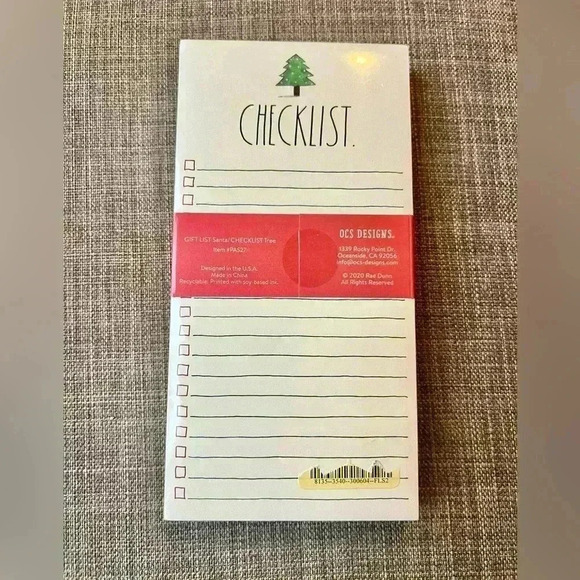 NEW SET of 2 Rae Dunn Holiday Notepads One GIFTLIST pad & One CHECKLIST list pad - Picture 3 of 10